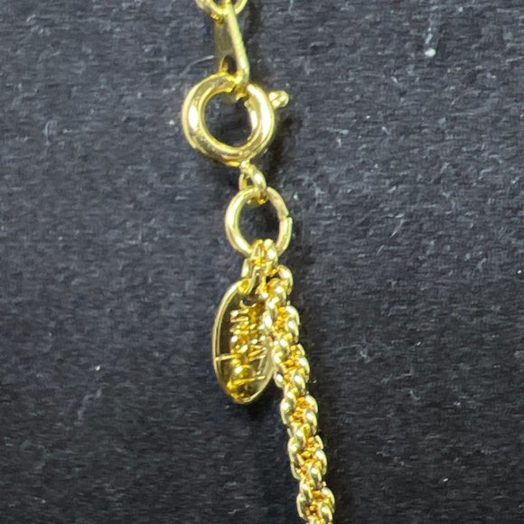 Joan Rivers Gold Tone Rope Chain Necklace W/Faux Pearl Heart Pendant (4204) - Picture 4 of 4